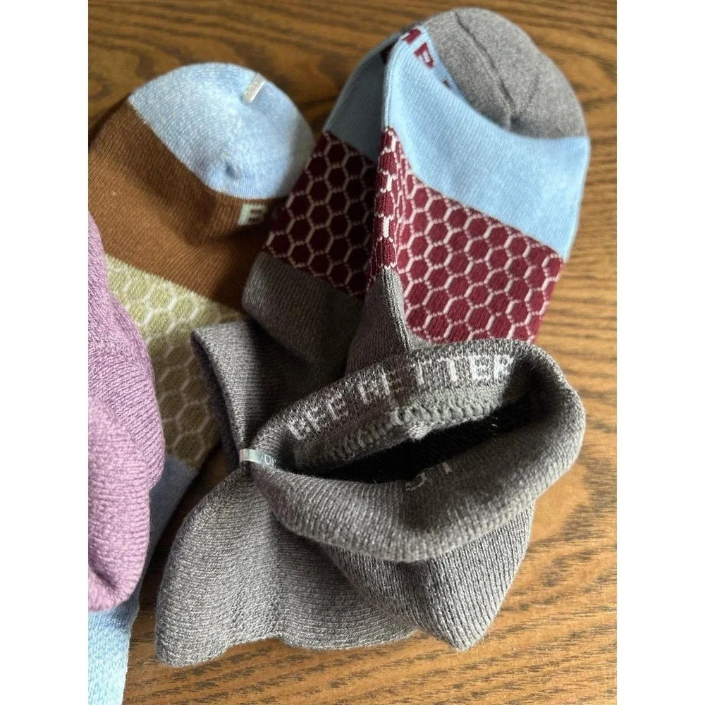 Bombas Tri Block Ankle Socks Large Lot of 3 Pairs NWOT